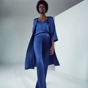Silked London Silk Trouser Sapphire Blue Size UK 8 US 4